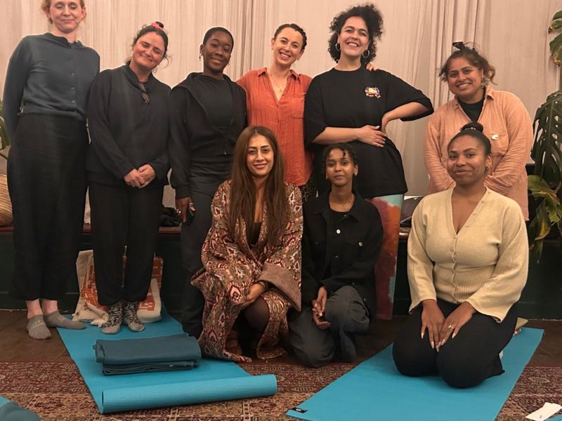 Participants after a guided breath workshop